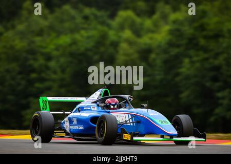 28 REIS Max (ger), Formule 4 - Mygale Genération 2, Aktion während der Runde 4. des Championnat de France FFSA F4 2022, vom 28. Bis 30. Juli auf dem Circuit de Spa-Francorchamps in Francorchamps, Belgien - Foto Florent Gooden / DPPI Stockfoto