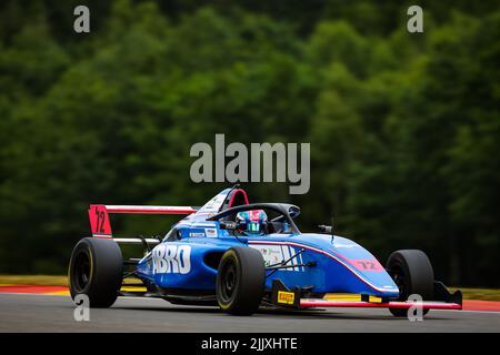 72 VILLAGOMEZ Mateo (ecu), Formule 4 - Mygale Genération 2, Aktion während der Runde 4. des Championnat de France FFSA F4 2022, vom 28. Bis 30. Juli auf dem Circuit de Spa-Francorchamps in Francorchamps, Belgien - Foto Florent Gooden / DPPI Stockfoto