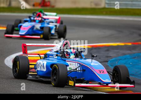 72 VILLAGOMEZ Mateo (ecu), Formule 4 - Mygale Genération 2, Aktion während der Runde 4. des Championnat de France FFSA F4 2022, vom 28. Bis 30. Juli auf dem Circuit de Spa-Francorchamps in Francorchamps, Belgien - Foto Florent Gooden / DPPI Stockfoto