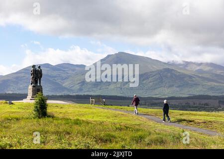 Das Commando Memorial ist ein denkmalgeschütztes Denkmal der Kategorie A in Lochaber, Schottland, das den Männern der ursprünglichen britischen Commando-Streitkräfte des Weltkriegs 2 gewidmet ist Stockfoto