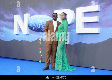 Daniel Kaluuya und Keke Palmer bei der britischen Premiere von Nope am Odeon Leicester Square in London. Bilddatum: Donnerstag, 28. Juli 2022. Stockfoto