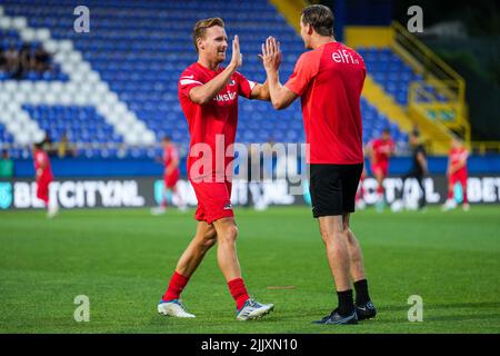 SARAJEVO - Dani de Wit von AZ Alkmaar während der zweiten Qualifikationsrunde des Conference League-Spiels zwischen FK Tuzla City und AZ am 28. Juli 2022 im Stadion Grbavica in Sarajevo, Bosnien und Herzegowina. ANP ED DER POL Stockfoto