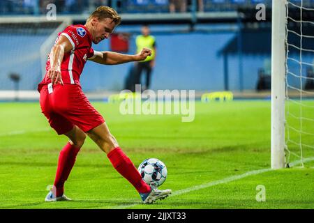 SARAJEVO - Chance für Dani de Wit von AZ Alkmaar beim zweiten Heat des Conference League-Spiels zwischen FK Tuzla City und AZ am 28. Juli 2022 im Stadion Grbavica in Sarajevo, Bosnien und Herzegowina. ANP ED DER POL Stockfoto