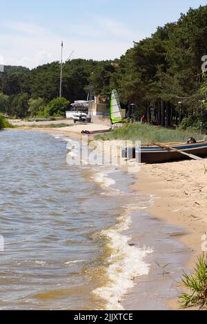 Litauische Küste - die Küste bei Nida, ein Kurort an der Kurischen Nehrung im Sommer, Kurische Nehrung, Nida Litauen Europa Stockfoto