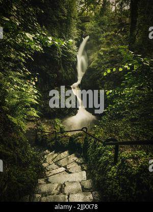 Aira Force Wasserfall im Lake District National Park. Stockfoto