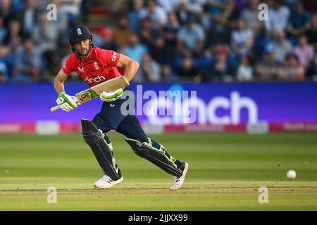 Jos Buttler aus England trifft eine Single in, am 7/28/2022. (Foto von Craig Thomas/News Images/Sipa USA) Quelle: SIPA USA/Alamy Live News Stockfoto