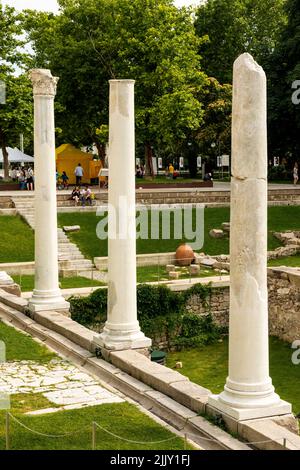 Das Alte Forum Agora von Philippopolis in Plovdiv, Bulgarien, Osteuropa, Balkan, EU Stockfoto