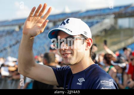 Magyorod, Ungarn. 28.. Juli 2022. Magyorod, Ungarn. Juli 28. 2022. Formel 1 großer Preis von Ungarn in Hungaroring, Ungarn. Im Bild: Nichola Latifi (CDN) von Williams Credit: Piotr Zajac/Alamy Live News Stockfoto