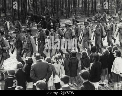 A.I.F. marsch nach Bathurst. 25. August 1940. Stockfoto