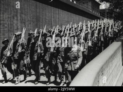 2. A.I.F. marsch durch Sydney. 4. Januar 1940. Stockfoto