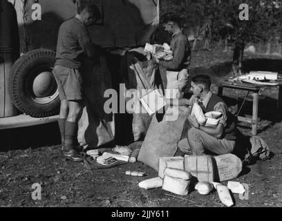 Post-Briefe-Pakete Etc. - Australian Military. 18.Mai 1942. (Foto von A.I.F Photograph). Stockfoto