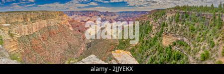 Grand Canyon vom Twin Views Blick aus gesehen. Stockfoto
