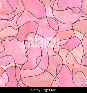 Aquarell abstrakte moderne flache geometrische flüssige Form bildet nahtlose Muster. Aquarell Hintergrund mit Farbe futuristischen Formen. Abdeckungsdesign templ Stockfoto