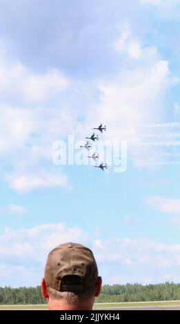 Thunderbirds bei einer Airshow Stockfoto