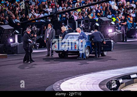 BIRMINGHAM, GROSSBRITANNIEN. 28. Juli 2022. Aufnahme während der Eröffnungszeremonie von Birmingham 2022 - Commonwealth Games im Alexander Stadium am Donnerstag, 28. Juli 2022 in BIRMINGHAM, GROSSBRITANNIEN. Kredit: Taka Wu/Alamy Live Nachrichten Stockfoto