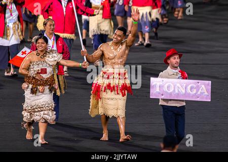 BIRMINGHAM, GROSSBRITANNIEN. 28. Juli 2022. Aufnahme während der Eröffnungszeremonie von Birmingham 2022 - Commonwealth Games im Alexander Stadium am Donnerstag, 28. Juli 2022 in BIRMINGHAM, GROSSBRITANNIEN. Kredit: Taka Wu/Alamy Live Nachrichten Stockfoto