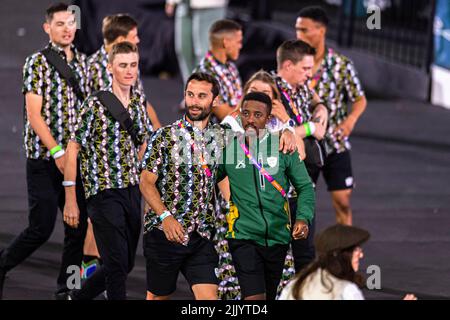 BIRMINGHAM, GROSSBRITANNIEN. 28. Juli 2022. Aufnahme während der Eröffnungszeremonie von Birmingham 2022 - Commonwealth Games im Alexander Stadium am Donnerstag, 28. Juli 2022 in BIRMINGHAM, GROSSBRITANNIEN. Kredit: Taka Wu/Alamy Live Nachrichten Stockfoto