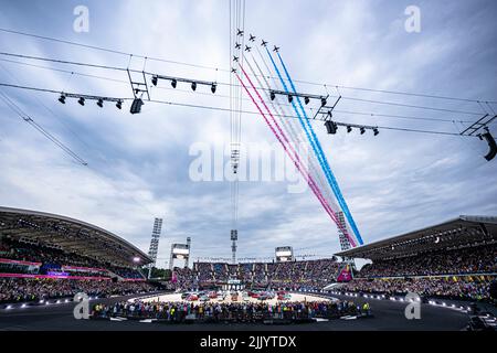 BIRMINGHAM, GROSSBRITANNIEN. 28. Juli 2022. Aufnahme während der Eröffnungszeremonie von Birmingham 2022 - Commonwealth Games im Alexander Stadium am Donnerstag, 28. Juli 2022 in BIRMINGHAM, GROSSBRITANNIEN. Kredit: Taka Wu/Alamy Live Nachrichten Stockfoto