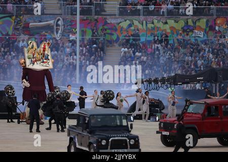 City, Birmingham, Großbritannien. 28.. Juli 2022. CWG Birmingham, Großbritannien: Die Eröffnungszeremonie im Alexander Stadium. (Bild: © Seshadri Sukumar/ZUMA Press Wire) Bild: ZUMA Press, Inc./Alamy Live News Stockfoto