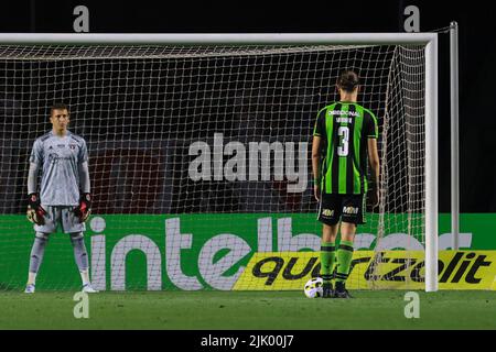 Sao Paulo, Brasilien. 29.. Juli 2022. SP - Sao Paulo - 07/28/2022 - CUP OF BRAZIL 2022, SAO PAULO X AMERICA MG - Maidana-Spieler von America-MG bei einem Spiel gegen Sao Paulo im Morumbi-Stadion für die Copa do Brasil 2022 Meisterschaft. Foto: Marcello Zambrana/AGIF/Sipa USA Quelle: SIPA USA/Alamy Live News Stockfoto