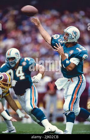 NFL Football Dan Marino Quarterback für die Miami Dolphins. Stockfoto