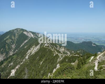 Ridge Walk vom Herzogenstand zum Heimgarten Stockfoto