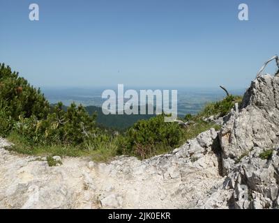 Ridge Walk vom Herzogenstand zum Heimgarten Stockfoto