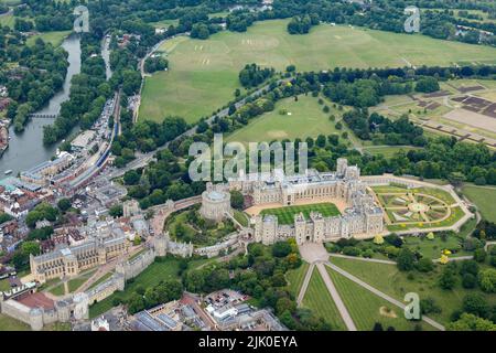 Luftaufnahme von Windsor Castle Stockfoto