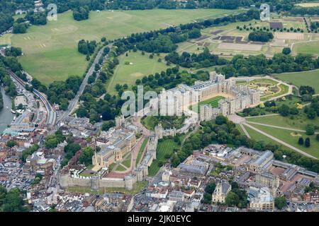 Luftaufnahme von Windsor Castle Stockfoto