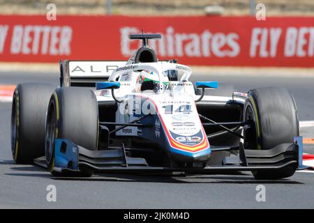 Magyorod, Ungarn. 29.. Juli 2022. Magyorod, Ungarn. Juli 29. 2022. F2 großer Preis von Ungarn bei Hungaroring, Ungarn. Im Bild: #14 Olli Caldwell (GBR) von Campos Racing während der ersten Trainingseinheit Credit: Piotr Zajac/Alamy Live News Stockfoto