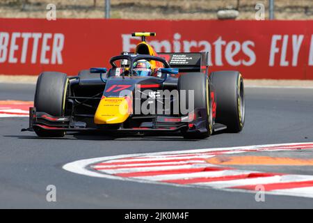 Magyorod, Ungarn. 29.. Juli 2022. Magyorod, Ungarn. Juli 29. 2022. F2 großer Preis von Ungarn bei Hungaroring, Ungarn. Im Bild: #17 Ayumu Iwasa (JPN) von DAMS während der ersten Trainingseinheit.Quelle: Piotr Zajac/Alamy Live News Stockfoto