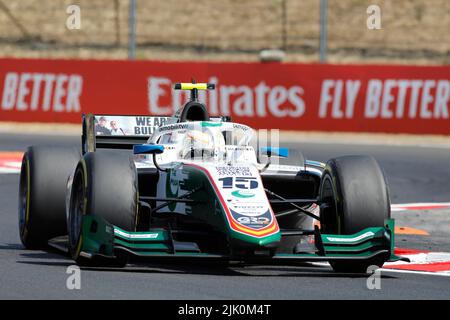 Magyorod, Ungarn. 29.. Juli 2022. Magyorod, Ungarn. Juli 29. 2022. F2 großer Preis von Ungarn bei Hungaroring, Ungarn. Im Bild: #15 Roberto Merhi (SPA) von Campos Racing während der ersten Trainingseinheit Credit: Piotr Zajac/Alamy Live News Stockfoto