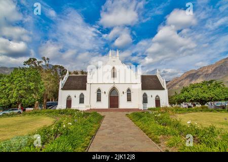 Franschhoek Dutch Reformierte Kirche, Kap-Provinz, Südafrika Stockfoto