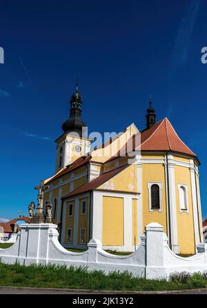 Kirche aller Allerheiligen Kirche im Dorf Milotice in Südmähren Stockfoto