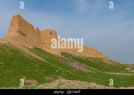 Stadtmauern, Sauran Antike Siedlung, Turkistan, Kasachstan, Zentralasien, Asien Stockfoto