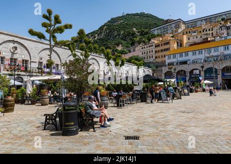 Grand Casemates Square, Gibraltar, Britisches Überseegebiet, Europa Stockfoto