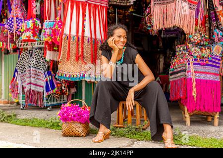 Frau auf dem Hmong Markt, Thailand, Südostasien, Asien Stockfoto