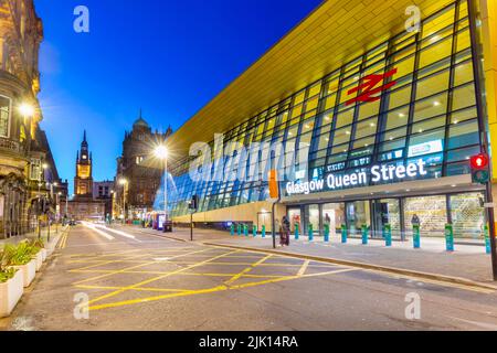 Bahnhof Queen Street, Glasgow, Schottland, Vereinigtes Königreich, Europa Stockfoto