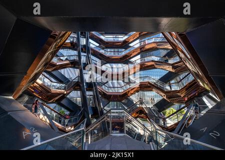 Blick aus dem Inneren des Schiffes, Hudson Yards, Manhattan, New York City, New York, Vereinigte Staaten von Amerika, Nordamerika Stockfoto