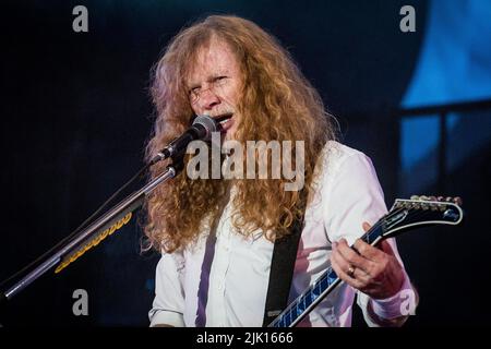 Dave Mustaine von Megadeth, der 2022 live auftrat Stockfoto