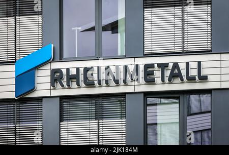 Düsseldorf, Nordrhein-Westfalen, Deutschland - RHEINMETALL, Hauptsitz des Rüstungskonzerns und Automobilzulieferers mit Sitz in Düsseldorf. Stockfoto