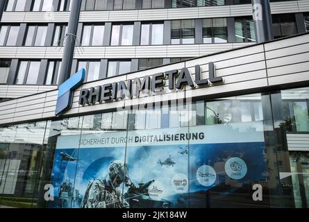 Düsseldorf, Nordrhein-Westfalen, Deutschland - RHEINMETALL, Hauptsitz des Rüstungskonzerns und Automobilzulieferers mit Sitz in Düsseldorf. Stockfoto