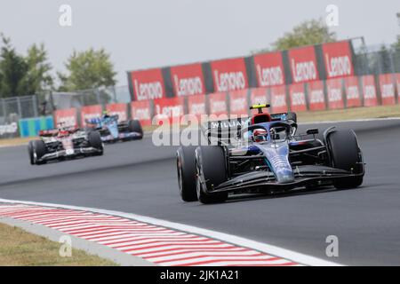 Magyorod, Ungarn. 29.. Juli 2022. Magyorod, Ungarn. Juli 29. 2022. Formel 1 großer Preis von Ungarn in Hungaroring, Ungarn. Im Bild: #6 Nichola Latifi (CDN) von Williams während der ersten Trainingseinheit Quelle: Piotr Zajac/Alamy Live News Stockfoto