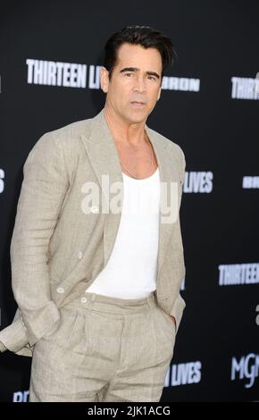 Los Angeles, Ca. 28.. Juli 2022. Colin Farrell nimmt am 28. Juli 2022 an der Premiere von „Thirteen Lives“ von Prime Video im Westwood Village Theatre in Los Angeles, Kalifornien, Teil. Kredit: Jeffrey Mayer/Jtm Fotos/Media Punch/Alamy Live News Stockfoto