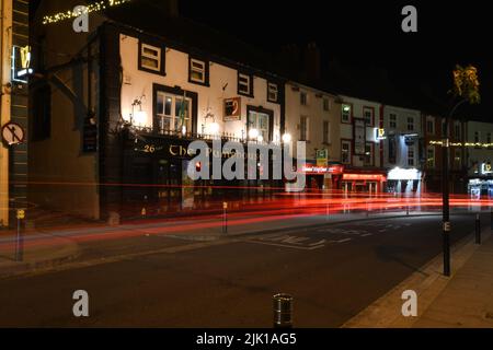 Ampelkreuzung auf der Parliament Street, Kilkenny, Irland Stockfoto