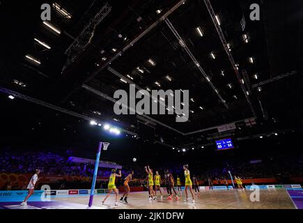 Ein allgemeiner Blick auf das Spiel im Pool Ein Spiel zwischen Australien und Barbados im NEC am ersten Tag der Commonwealth Games 2022 in Birmingham. Bilddatum: Freitag, 29. Juli 2022. Stockfoto