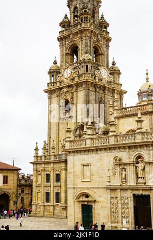 La Berenguela, der Uhrenturm der Kathedrale von Santiago de compostela, Galizien, Spanien Stockfoto