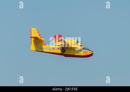 Canadair-Flugzeug in Rijeka, Kroatien Stockfoto