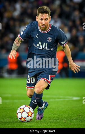 Lionel (Leo) MESSI vom PSG während der UEFA Champions League, Gruppe A Fußballspiel zwischen Paris Saint-Germain und RB Leipzig am 19. Oktober 2021 im Stadion Parc des Princes in Paris, Frankreich - Foto Matthieu Mirville / DPPI Stockfoto