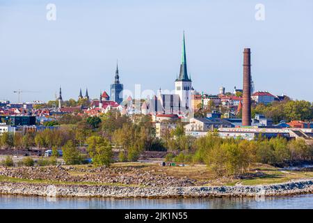 Morgenlicht auf Tallinn, der Hauptstadt Estlands Stockfoto